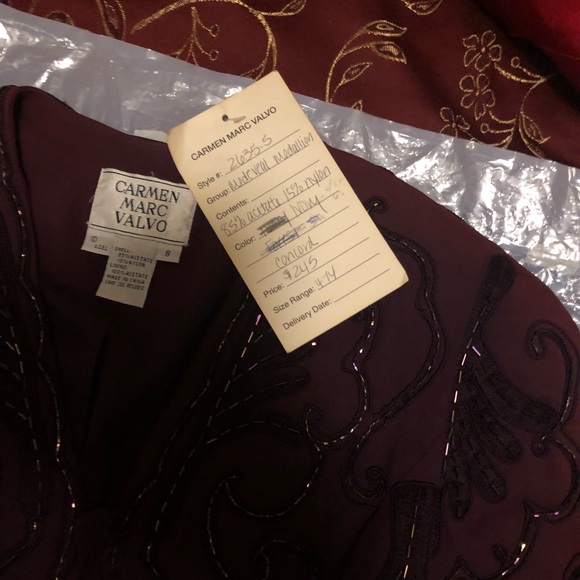 Carmen Marc Valvo showrm sample beaded jkt sz 8. - Picture 3 of 6